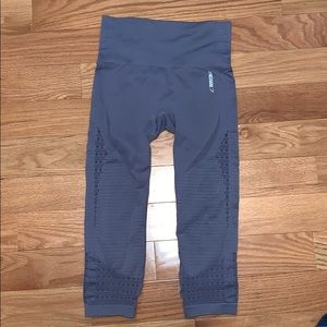 Gymshark Energy + Seamless Steel Blue Cropped